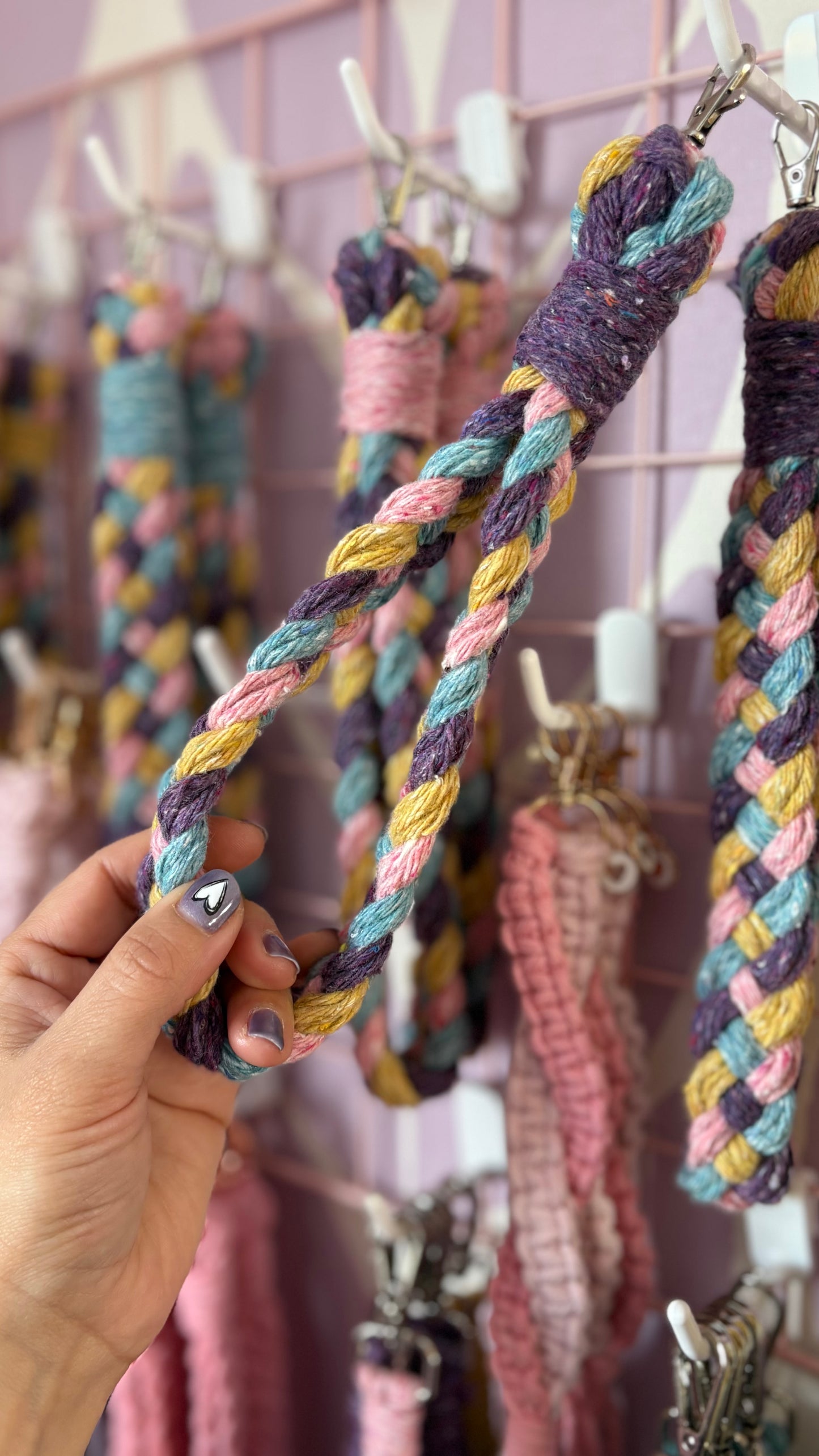 Strap sustentable multicolor - macramé con cordones reciclados ECOCITEX