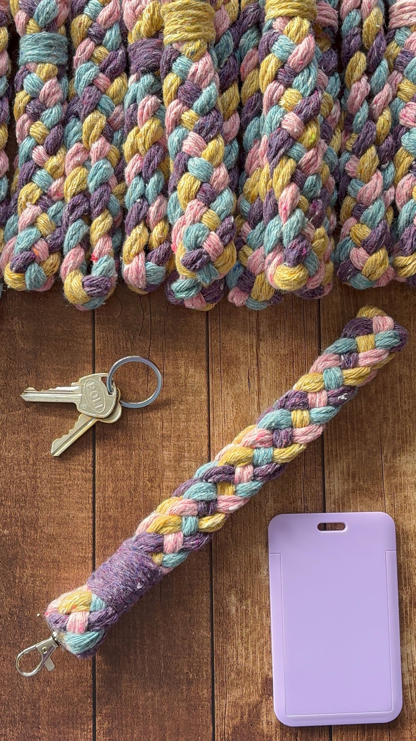 Strap sustentable multicolor - macramé con cordones reciclados ECOCITEX