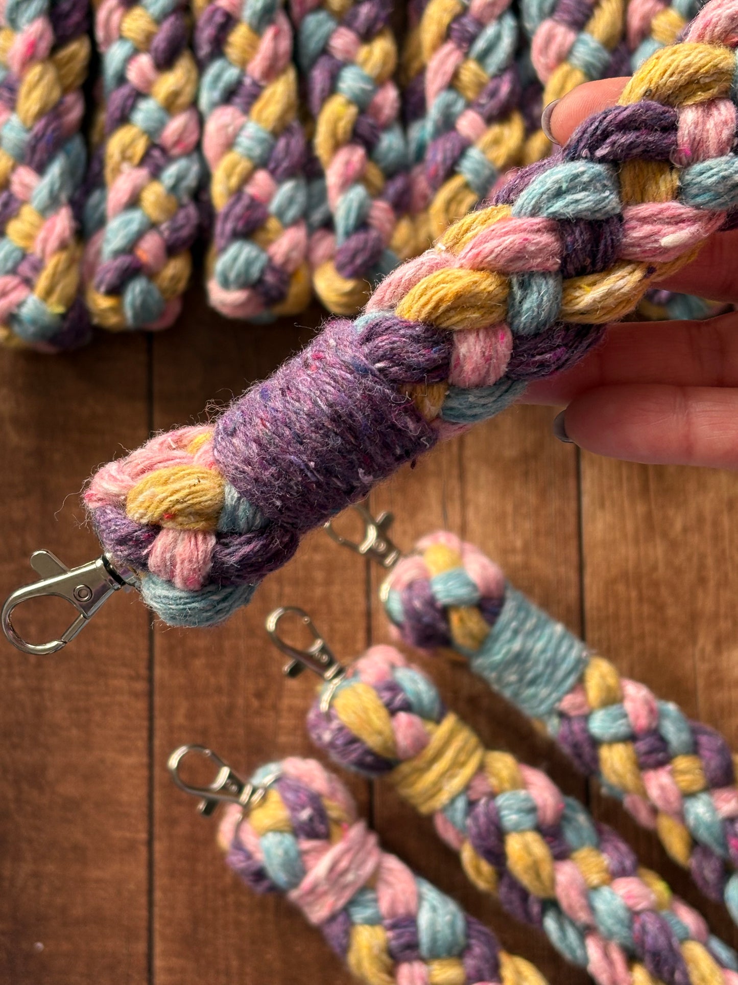 Strap sustentable multicolor - macramé con cordones reciclados ECOCITEX