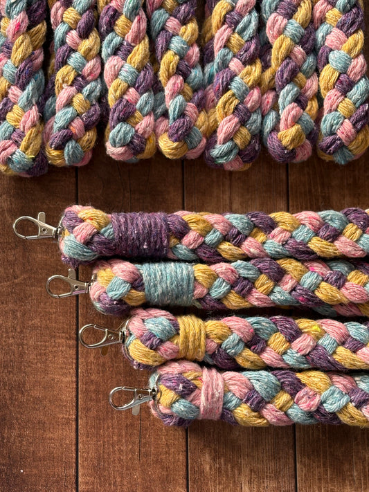 Strap sustentable multicolor - macramé con cordones reciclados ECOCITEX