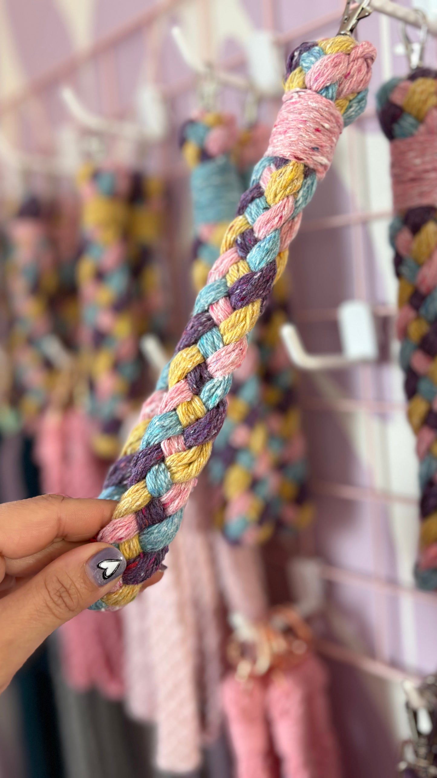 Strap sustentable multicolor - macramé con cordones reciclados ECOCITEX